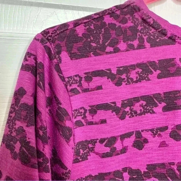 T-Shirt  Purple & Black Striped Size 1X - Picture 9 of 16